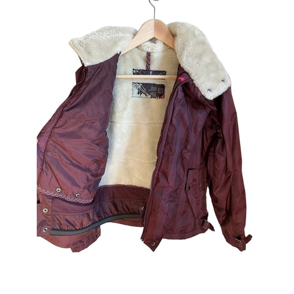 BURTON Snowboard Ski Technical Outdoor Hooded Faux Fur Gorpcore Parka Small - Picture 3 of 13
